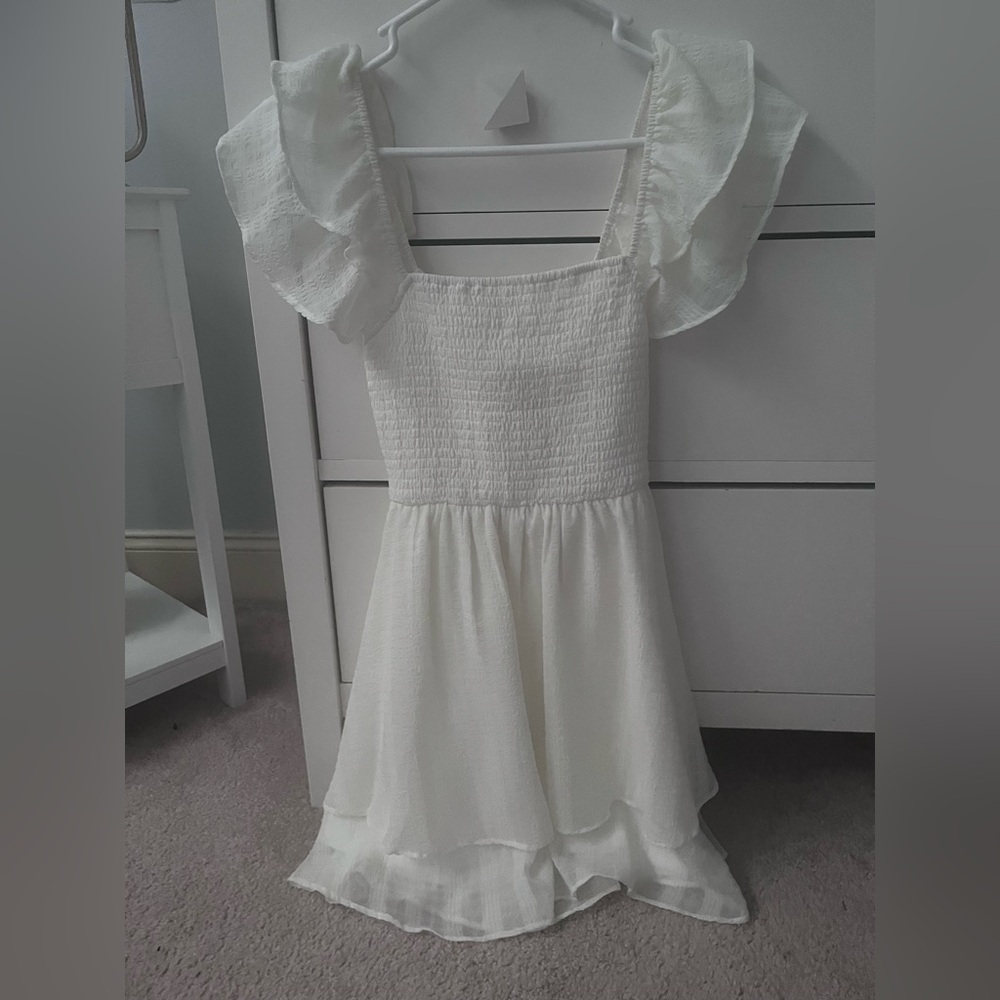 White altard state dress